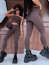 CORRECTIVE leggings "BLACK GOLD" - CHOCO